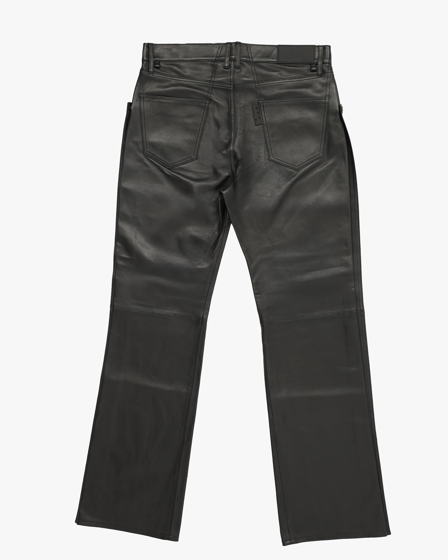 Snap Kick-Flare Leather Pant