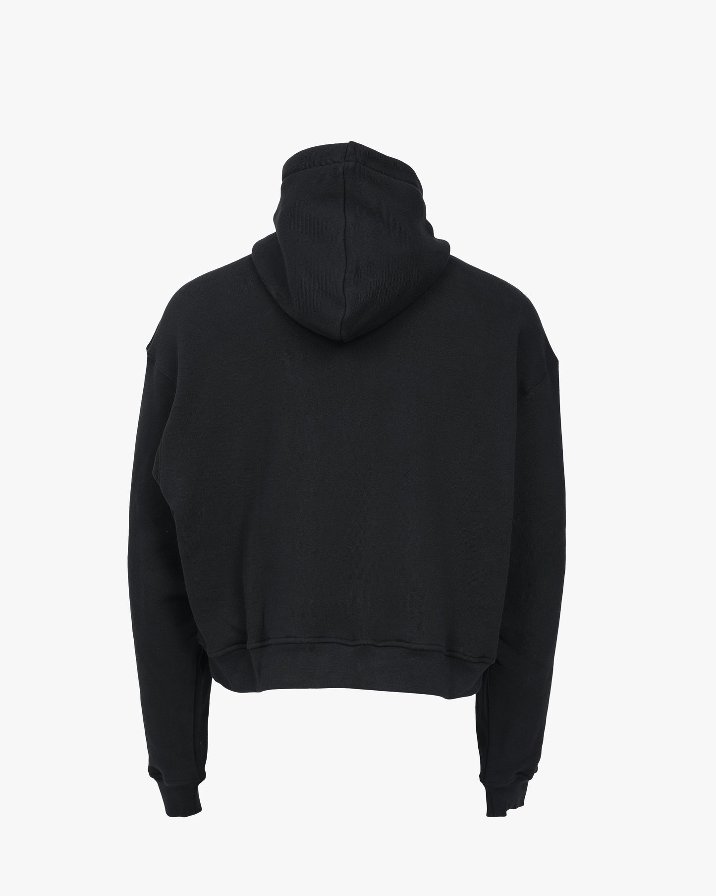 Boxy Cropped Zip Hoodie