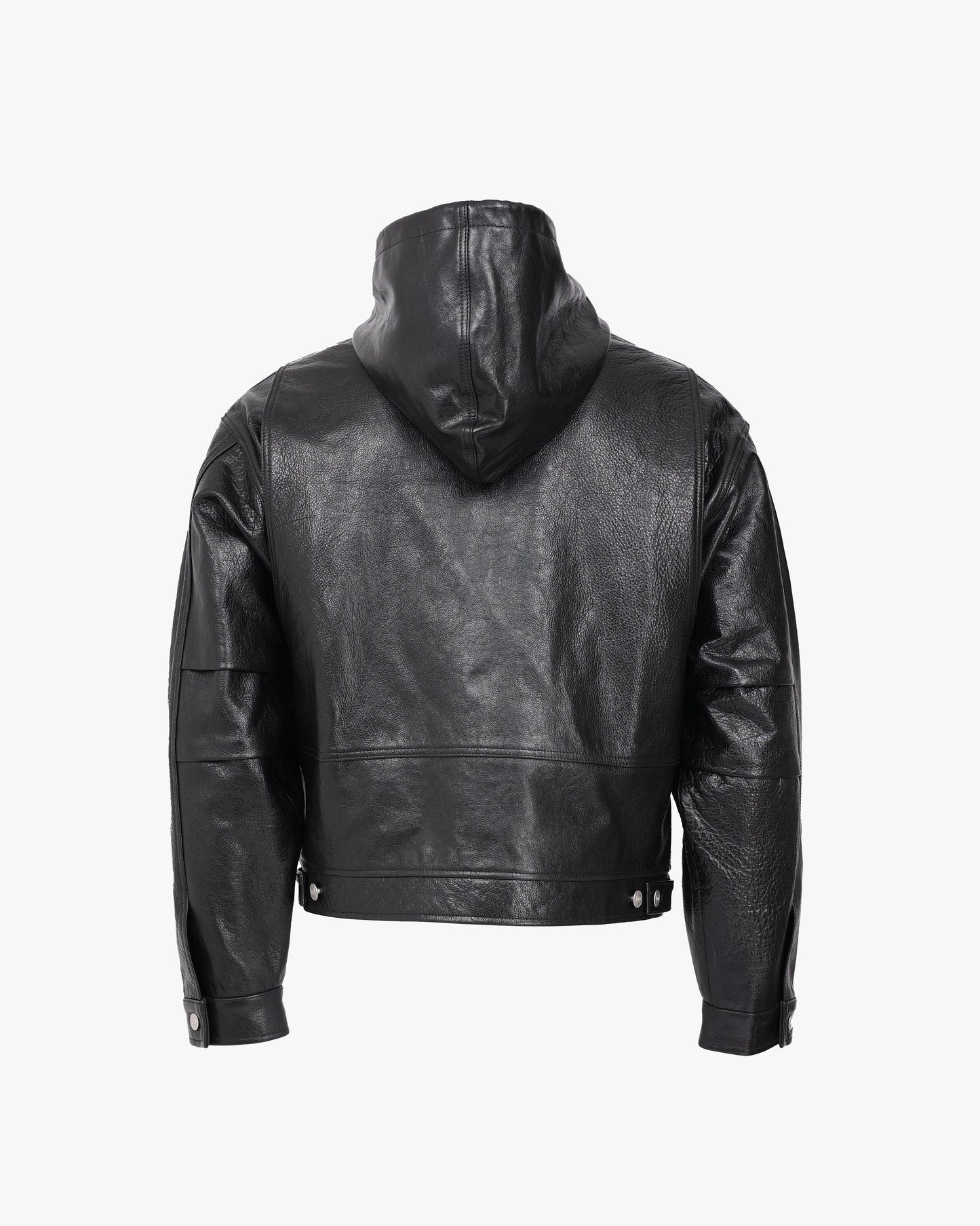 Leather Boxy Hoodie