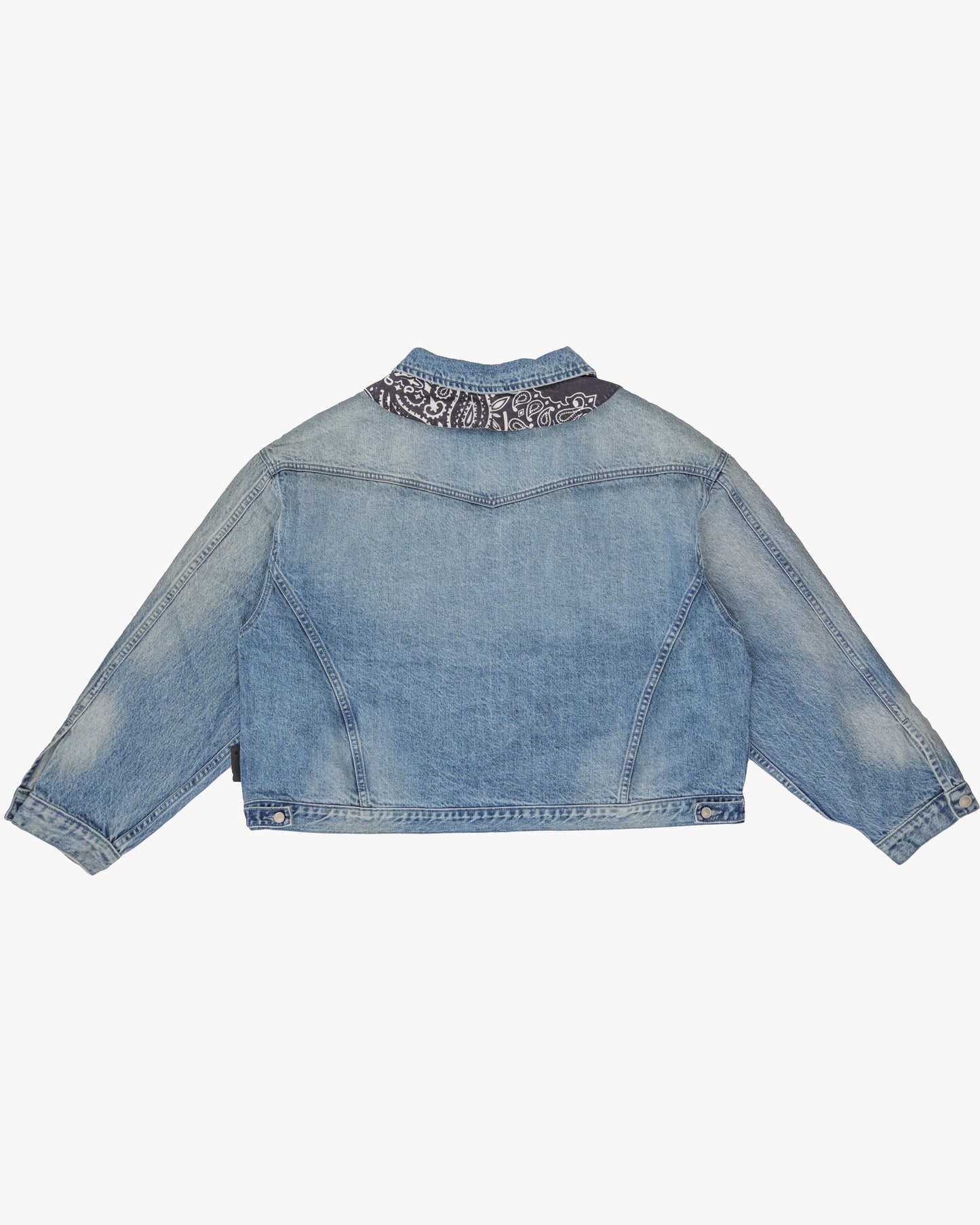 Cropped Denim Foulard Jacket