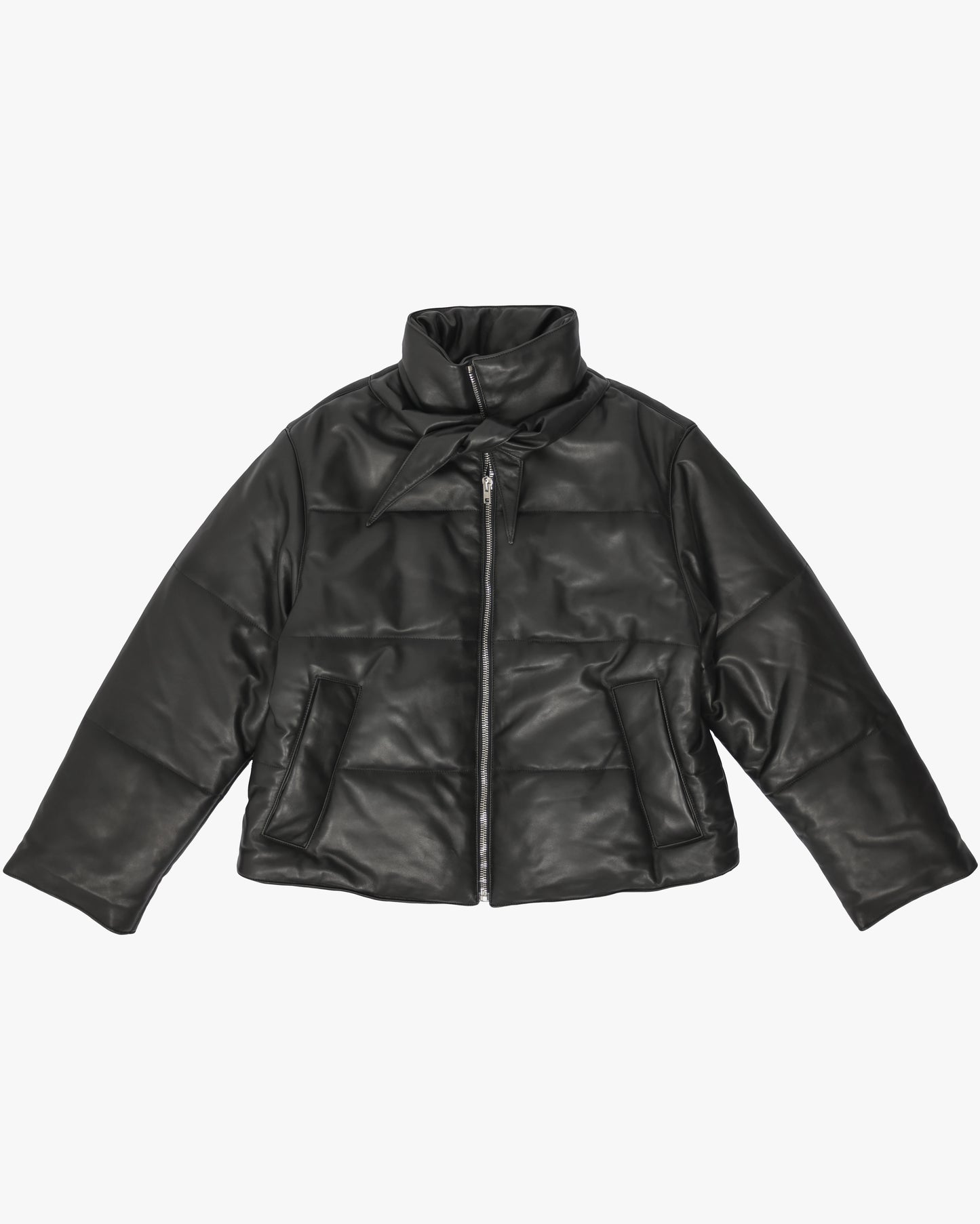 Leather Foulard Puffer