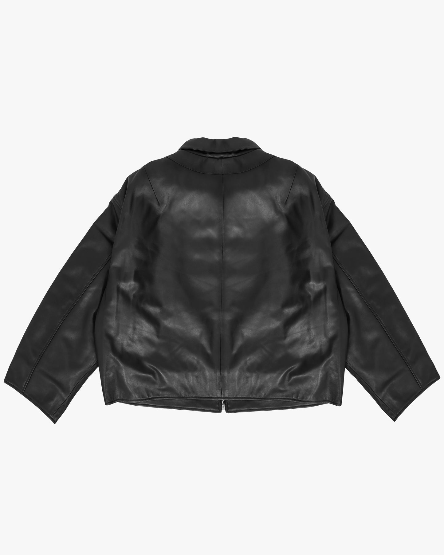 Foulard Collar Leather Jacket