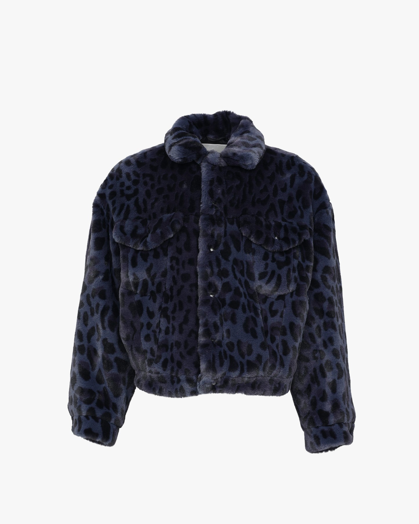 Midnight Leopard Faux-Fur Trucker