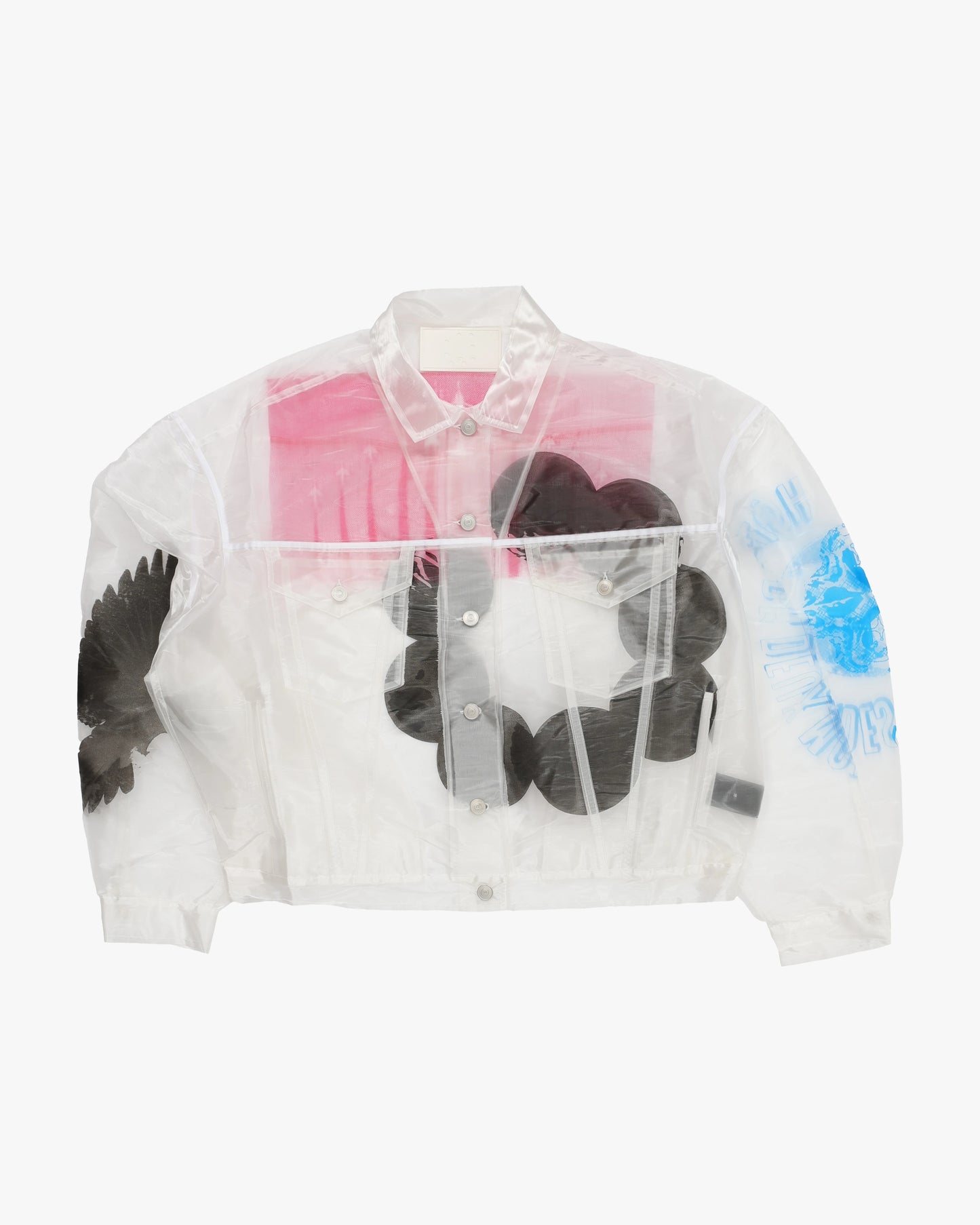 Printed Organza Overlay Jacket