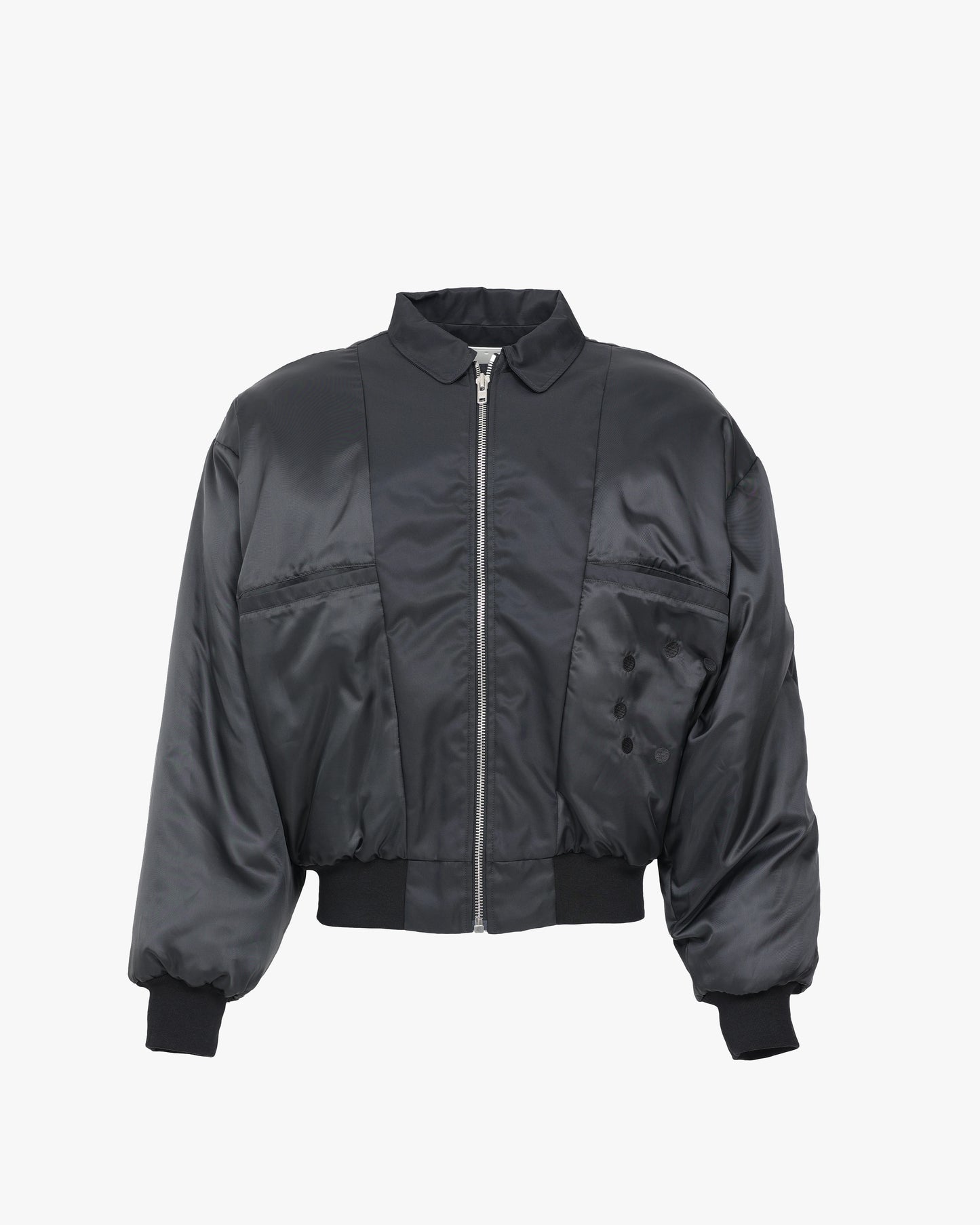 Contrast Satin Puffer Jacket