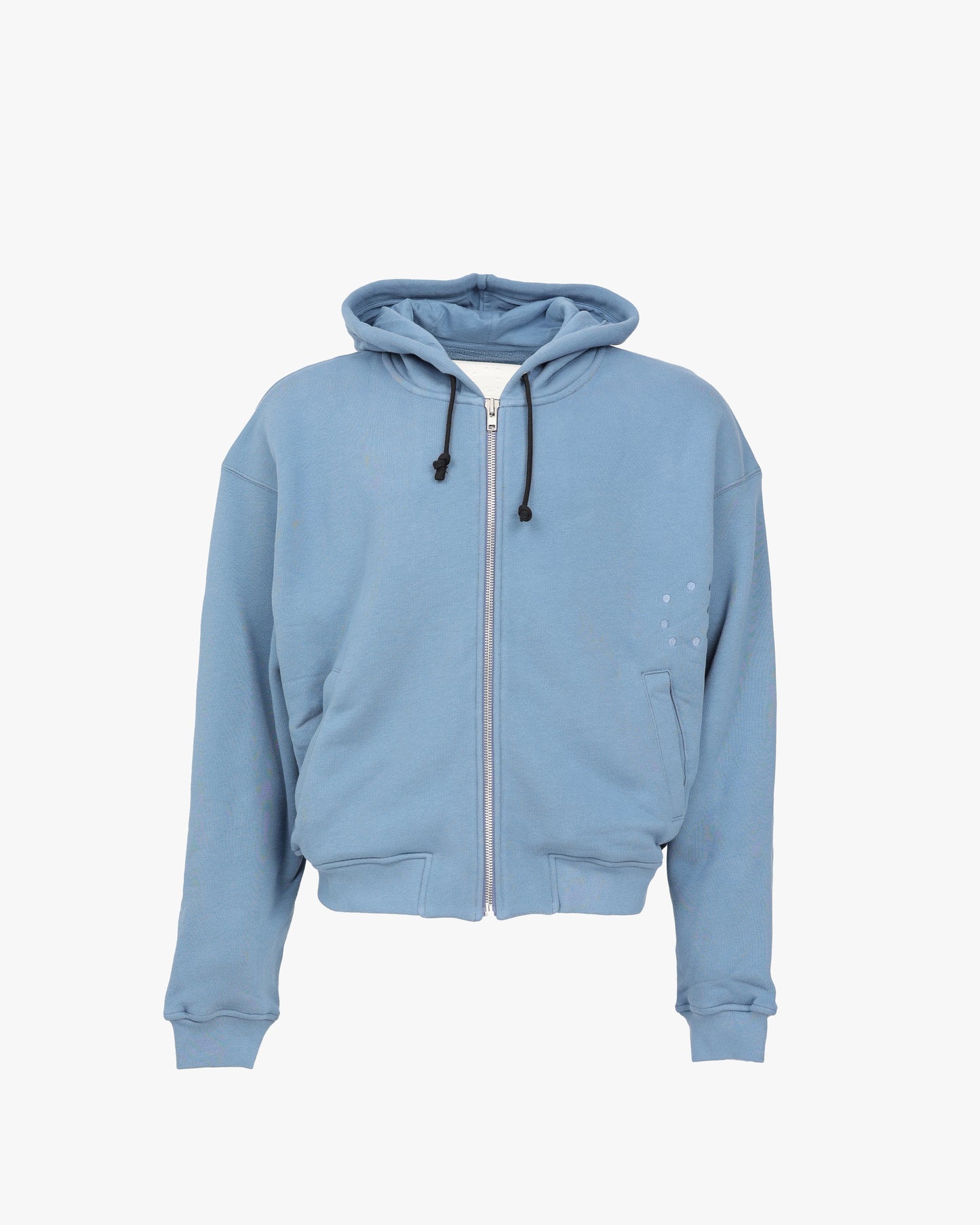 Boxy Cropped Zip Hoodie