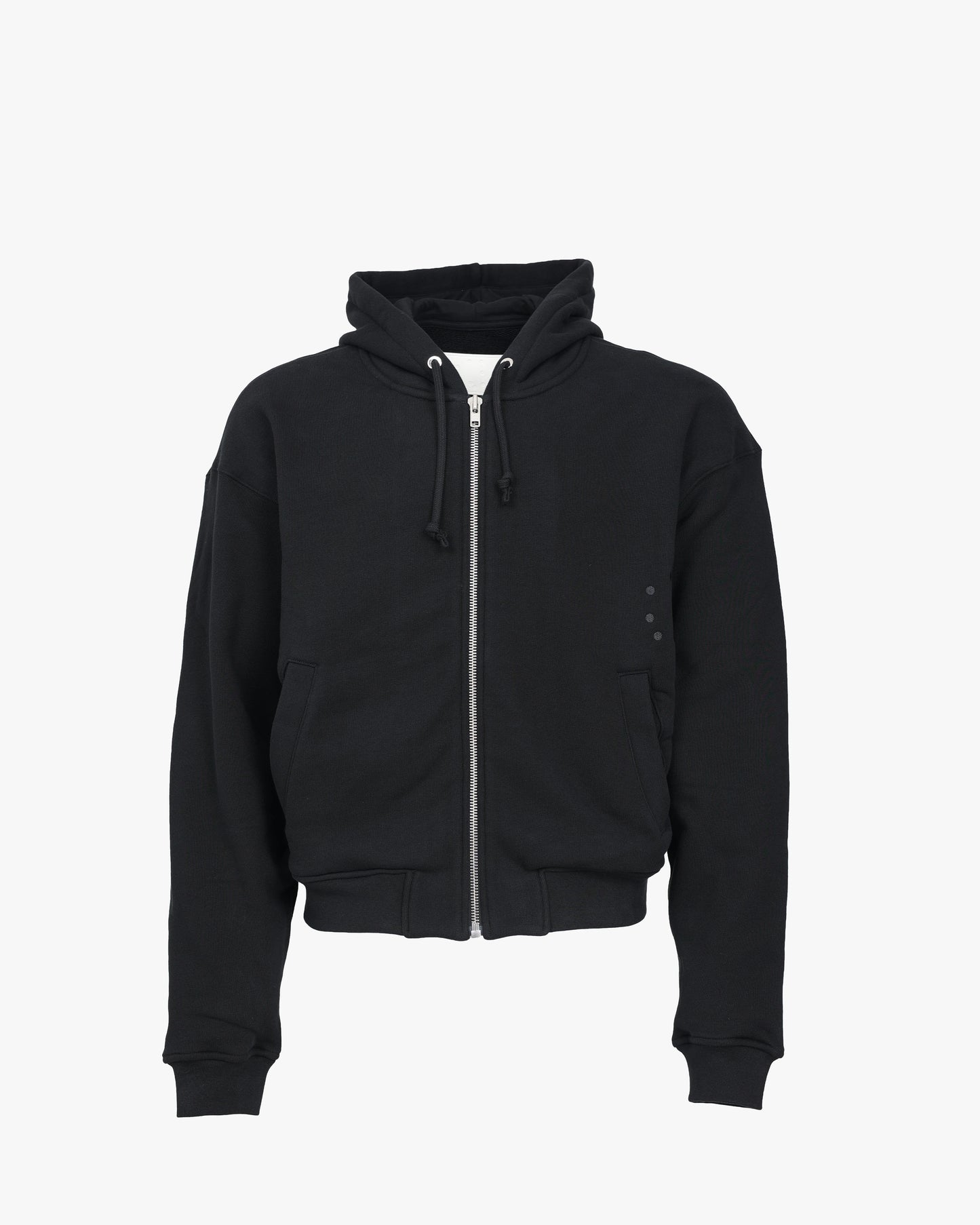 Boxy Cropped Zip Hoodie