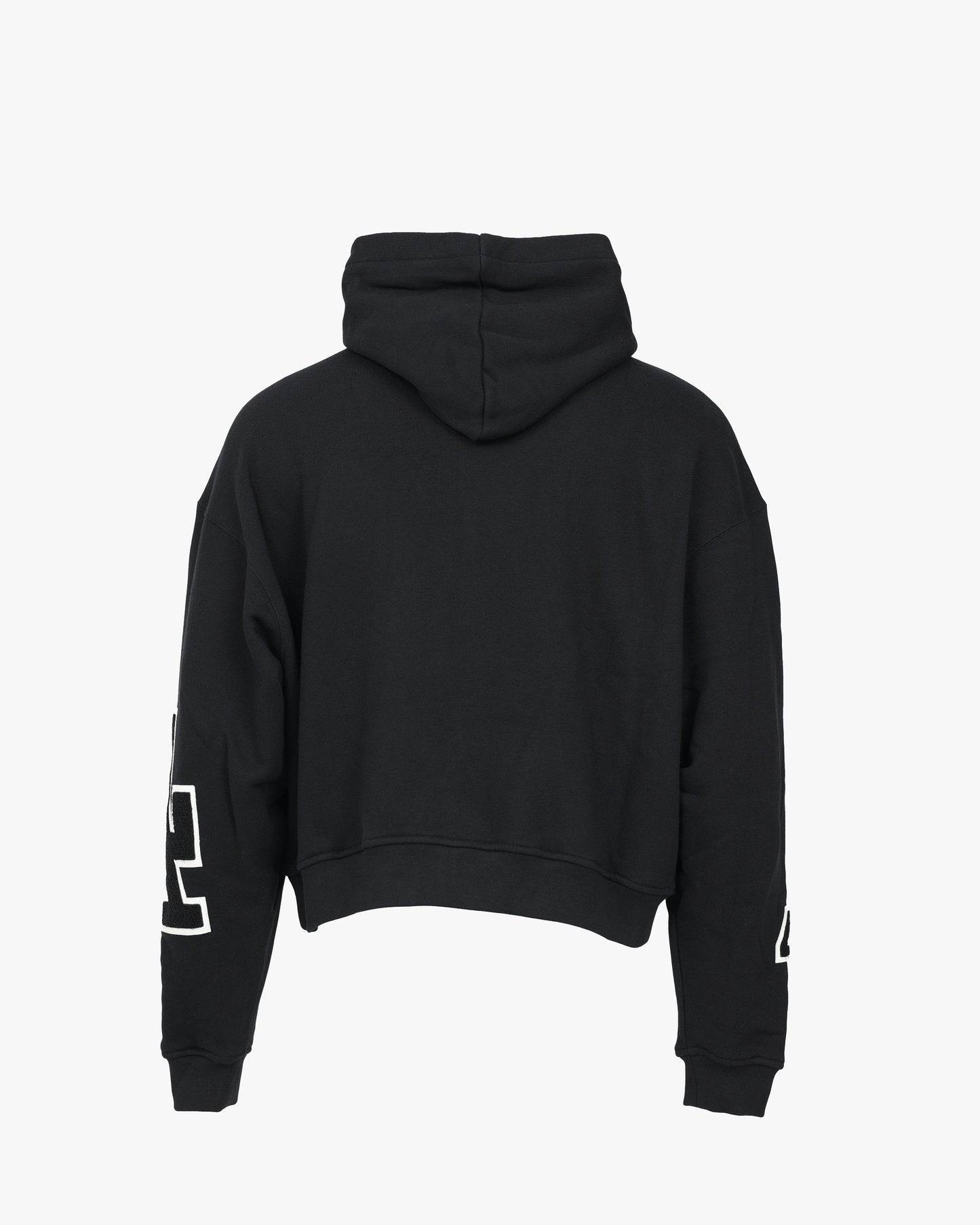 Boxy Cropped Zip Hoodie with Patches