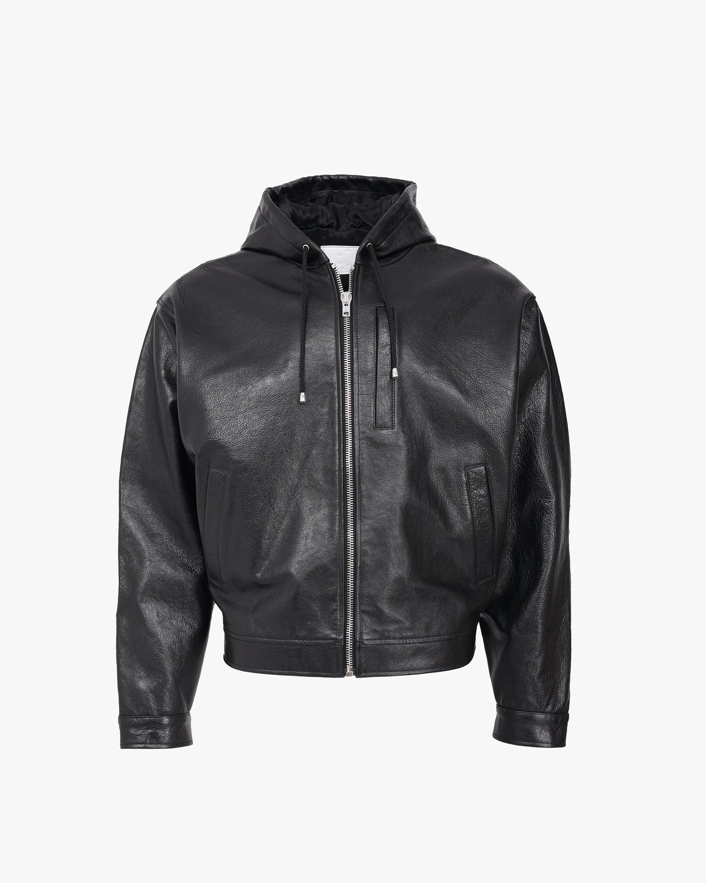 Leather Boxy Hoodie