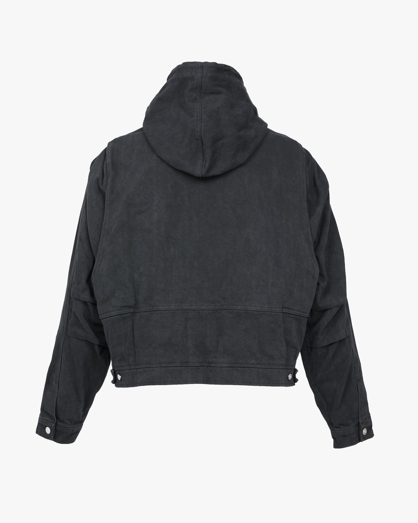 Boxy Denim Zip Hoodie