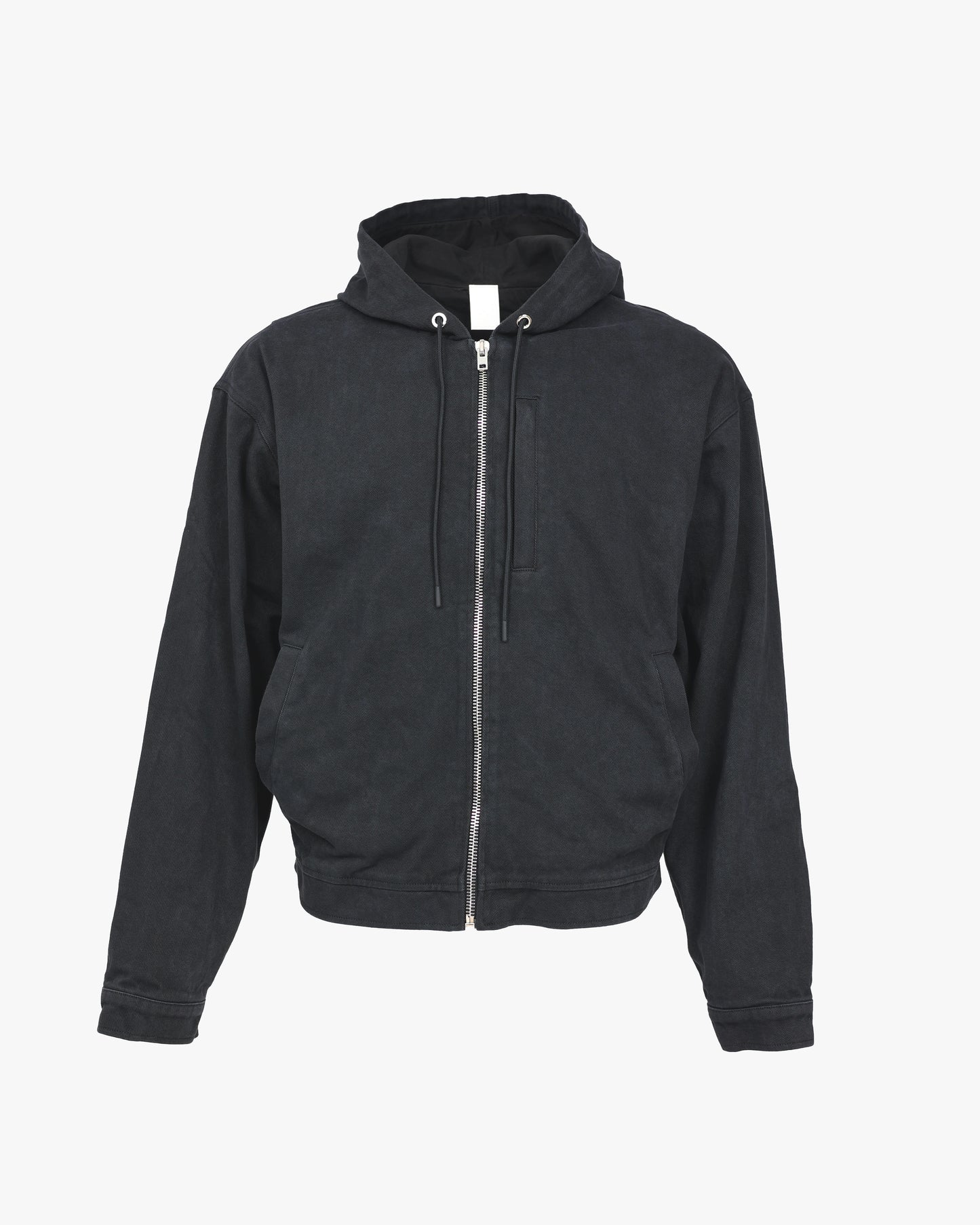 Boxy Denim Zip Hoodie