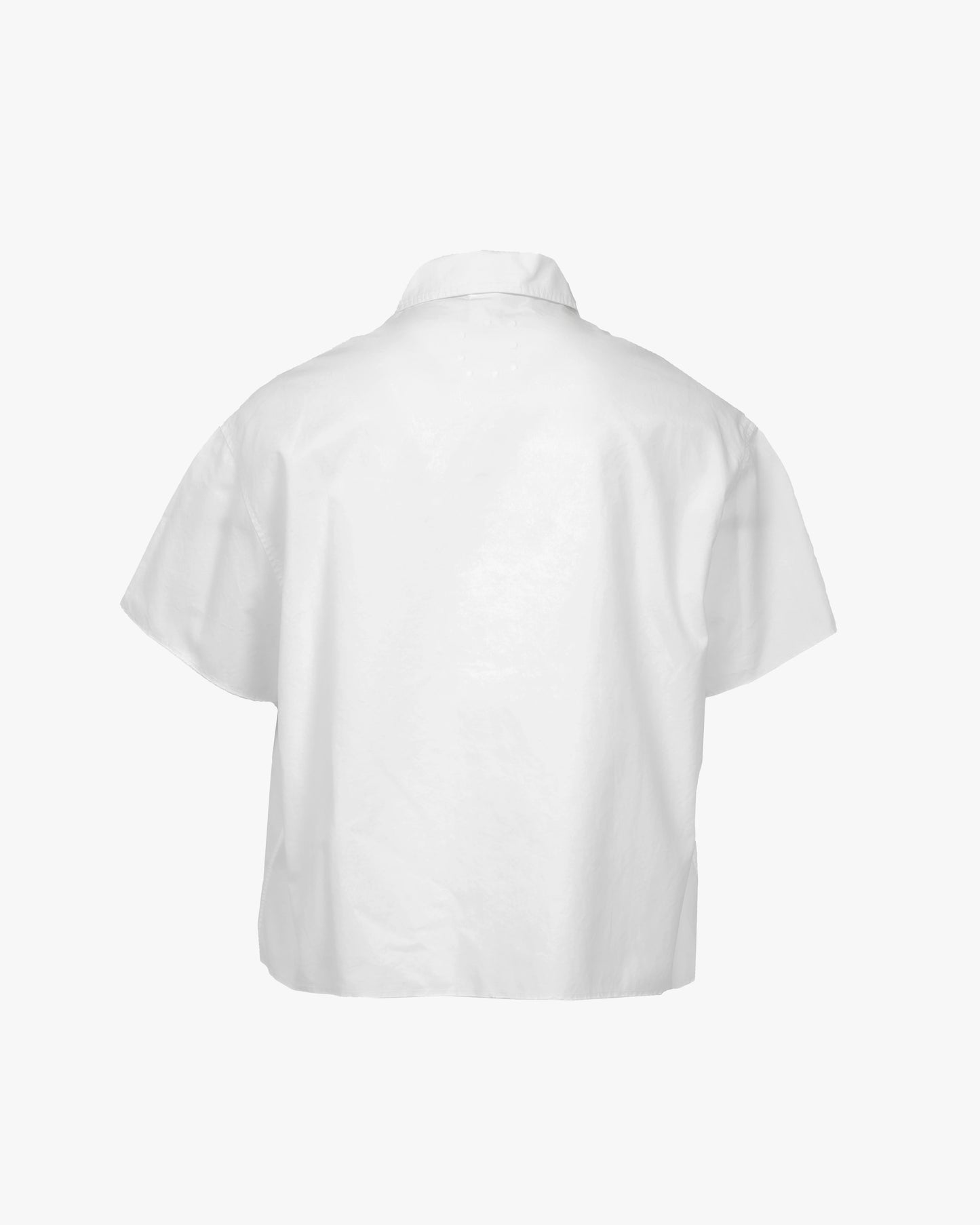 Boxy Poplin Raw Edge Shirt