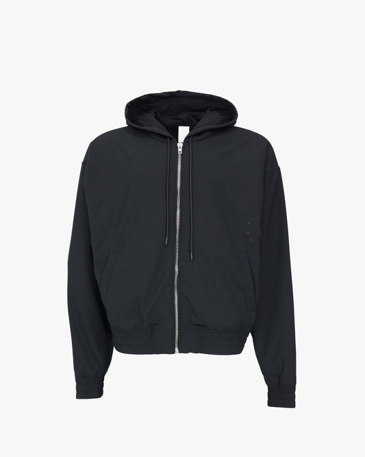 Wool-Blend Suiting Zip Hoodie